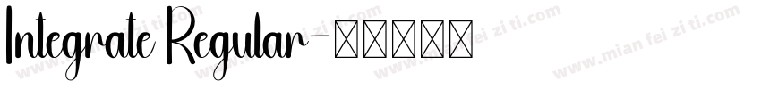 Integrate Regular字体转换
